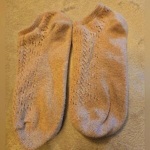 Metallic Pointelle Ankle Socks